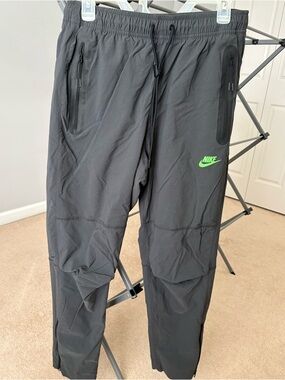 Nike Black Pants with Red Logo Tag